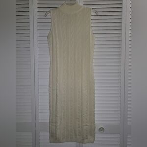 New York & Company Cream Midi Sweater Dress Size M -- New With Tags
